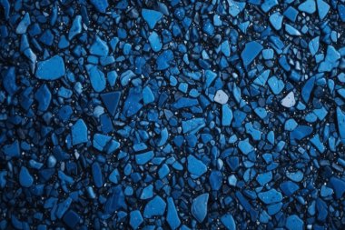 Lacivert terrazzo yüzey dokusunun işlenmiş kolajı. Pankart, arkaplan veya 3B haritalama için doku