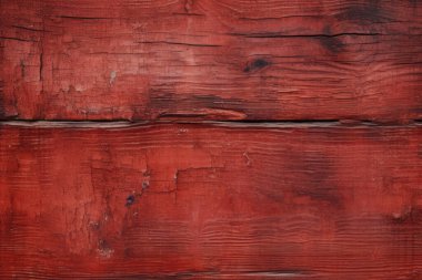Kırsal boyalı, kırmızı ahşap dokuların işlenmiş kolajı. Pankart, arkaplan veya 3B haritalama için doku