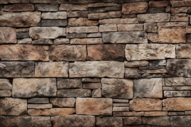 Eski tuğla duvar yüzey dokusunun işlenmiş kolajı. Pankart, arkaplan veya 3B haritalama için doku