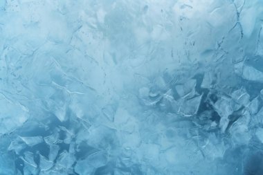 Kalın buz dokusundan oluşan işlenmiş kolaj. Pankart, arkaplan veya 3B haritalama için doku