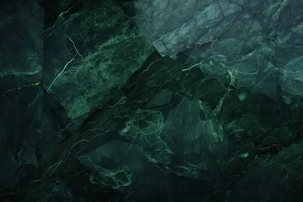 İşlenmiş kolaj, koyu yeşil parlak mermer dokular. Pankart, arkaplan veya 3B haritalama için doku