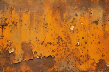 Eski paslı metal duvar yüzey dokusunun işlenmiş kolajı. Pankart, arkaplan veya 3B haritalama için doku