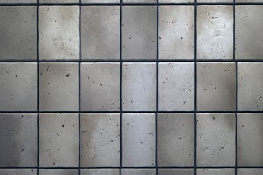 Gri mermer döşeme yüzey dokusundan işlenmiş kolaj. Pankart, arkaplan veya 3B haritalama için doku