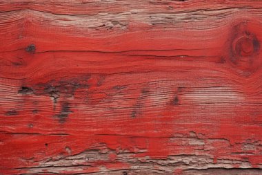 Kırsal boyalı, kırmızı ahşap dokuların işlenmiş kolajı. Pankart, arkaplan veya 3B haritalama için doku