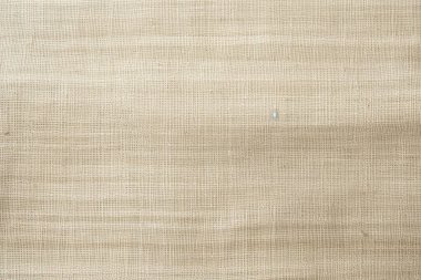 Eski sarı tuval kumaş dokusunun işlenmiş kolajı. Pankart, arkaplan veya 3B haritalama için doku