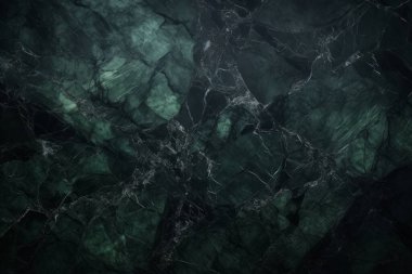 İşlenmiş kolaj, koyu yeşil parlak mermer dokular. Pankart, arkaplan veya 3B haritalama için doku