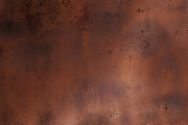 Paslı metal masa yüzey dokusunun işlenmiş kolajı. Pankart, arkaplan veya 3B haritalama için doku