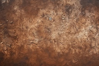 İşlenmiş kolaj eski kuru kahverengi kil yüzey dokusu. Pankart, arkaplan veya 3B haritalama için doku