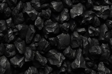 Endüstriyel bezelye kömürü yüzey dokusunun işlenmiş kolajı. Pankart, arkaplan veya 3B haritalama için doku