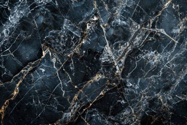 Beyaz damarlı koyu siyah mermer desenli fotoğraf. Arkaplan veya haritalama için arkaplan dokusu