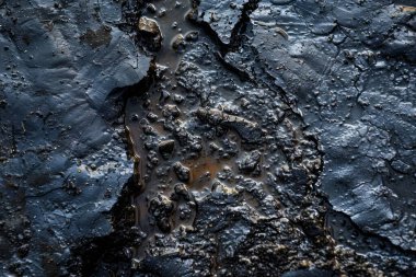 Islak toprak çamurlu göletin fotoğrafı. Arkaplan veya haritalama için arkaplan dokusu