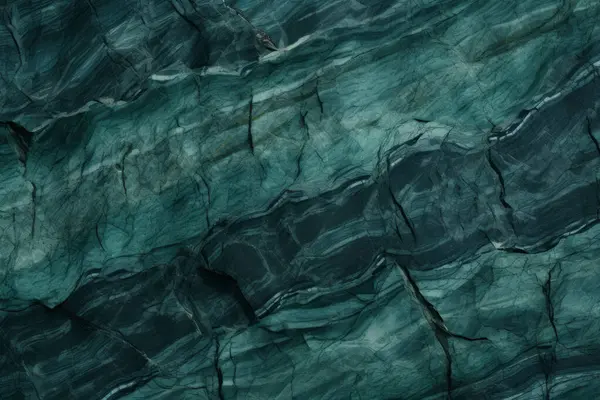 Gündüz vakti zarif yeşil mermer dokusunun işlenmiş kolajı. Pankart, arkaplan veya 3B haritalama için doku