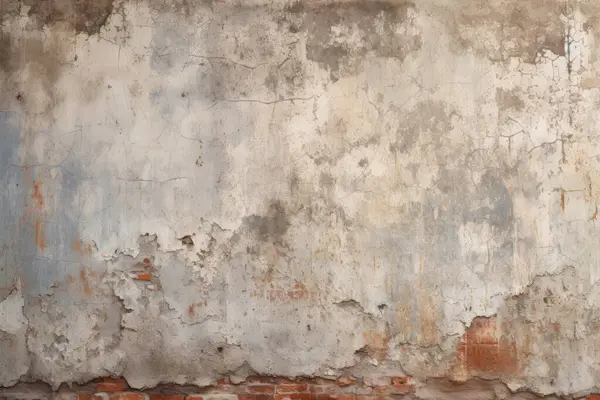 Kirli, kahverengi beton yüzey dokusunun işlenmiş kolajı. Pankart, arkaplan veya 3B haritalama için doku