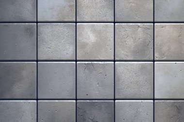 Gri mermer döşeme yüzey dokusundan işlenmiş kolaj. Pankart, arkaplan veya 3B haritalama için doku