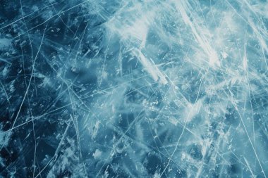 Hokey stadyumundaki buz yüzeyinin fotoğrafı. Arkaplan veya haritalama için arkaplan dokusu