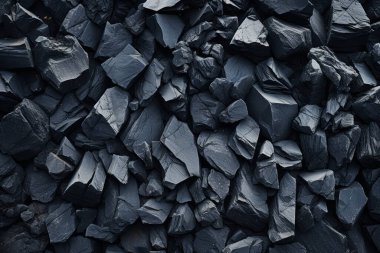 Endüstriyel bezelye kömürü yüzey dokusunun işlenmiş kolajı. Pankart, arkaplan veya 3B haritalama için doku