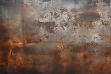 Paslı metal yüzey dokusunun işlenmiş kolajı. Pankart, arkaplan veya 3B haritalama için doku