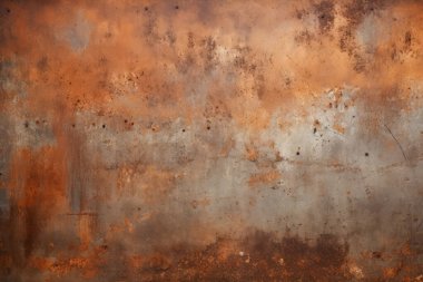 Paslı metal yüzey dokusunun işlenmiş kolajı. Pankart, arkaplan veya 3B haritalama için doku