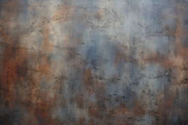 Gündüz vakti paslı metal yaprak dokusunun işlenmiş kolajı. Pankart, arkaplan veya 3B haritalama için doku