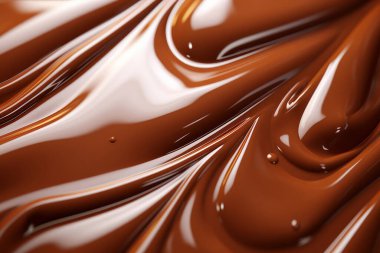 Erimiş çikolata dokusunun işlenmiş kolajı. Pankart, arkaplan veya 3B haritalama için doku