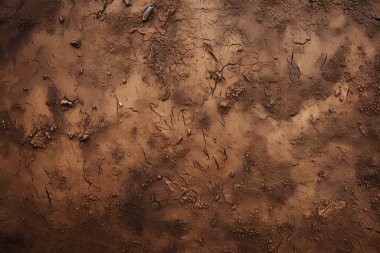 İşlenmiş kolaj eski kuru kahverengi kil yüzey dokusu. Pankart, arkaplan veya 3B haritalama için doku
