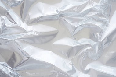 Şeffaf selofan plastik folyo dokusunun işlenmiş kolajı. Pankart, arkaplan veya 3B haritalama için doku