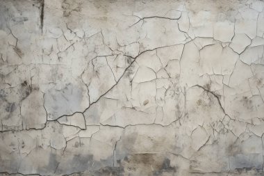 Görünür çatlak dokusuna sahip eski bir duvar kolajı. Pankart, arkaplan veya 3B haritalama için doku