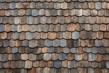 Kırsal ahır çatı kiremitleri yüzey dokusunun işlenmiş kolajı. Pankart, arkaplan veya 3B haritalama için doku