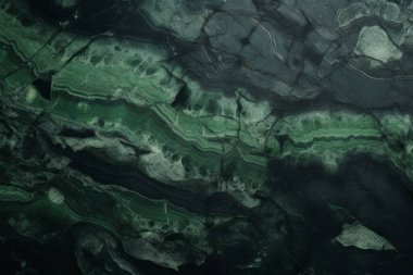 Gündüz vakti zarif yeşil mermer dokusunun işlenmiş kolajı. Pankart, arkaplan veya 3B haritalama için doku