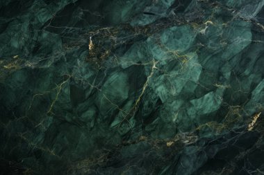 İşlenmiş kolaj, koyu yeşil parlak mermer dokular. Pankart, arkaplan veya 3B haritalama için doku