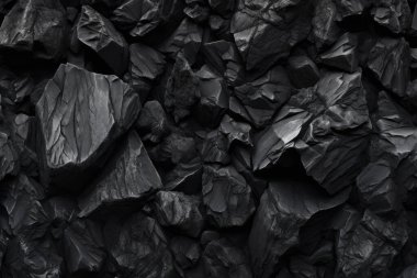 Endüstriyel bezelye kömürü yüzey dokusunun işlenmiş kolajı. Pankart, arkaplan veya 3B haritalama için doku