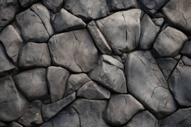 Kuru gri zemin taşı dokusunun işlenmiş kolajı. Pankart, arkaplan veya 3B haritalama için doku