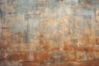 Kirli, kahverengi beton yüzey dokusunun işlenmiş kolajı. Pankart, arkaplan veya 3B haritalama için doku