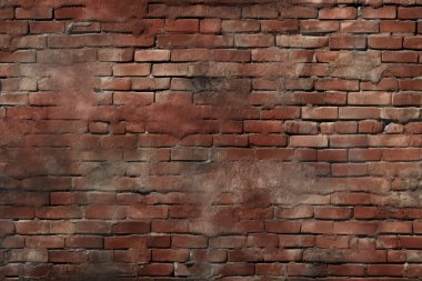 Eskimiş kırmızı brock duvar dokusunun işlenmiş kolajı. Pankart, arkaplan veya 3B haritalama için doku