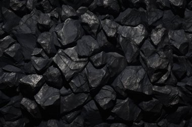 Endüstriyel bezelye kömürü yüzey dokusunun işlenmiş kolajı. Pankart, arkaplan veya 3B haritalama için doku