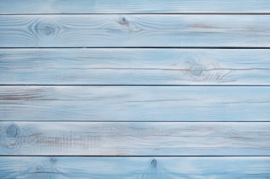 Açık mavi ahşap arkaplan dokusunun işlenmiş kolajı. Pankart, arkaplan veya 3B haritalama için doku
