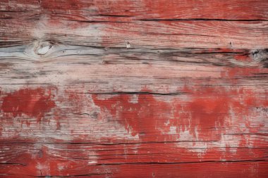 Kırsal boyalı, kırmızı ahşap dokuların işlenmiş kolajı. Pankart, arkaplan veya 3B haritalama için doku