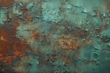 İşlenmiş grunge parçalı kolajı paslı, güpegündüz desenli metal. Pankart, arkaplan veya 3B haritalama için doku