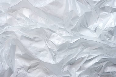 Şeffaf selofan plastik folyo dokusunun işlenmiş kolajı. Pankart, arkaplan veya 3B haritalama için doku