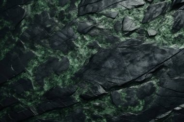Gündüz vakti zarif yeşil mermer dokusunun işlenmiş kolajı. Pankart, arkaplan veya 3B haritalama için doku