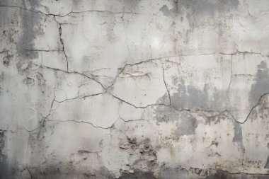 Görünür çatlak dokusuna sahip eski bir duvar kolajı. Pankart, arkaplan veya 3B haritalama için doku