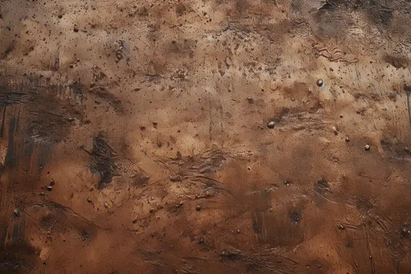 İşlenmiş kolaj eski kuru kahverengi kil yüzey dokusu. Pankart, arkaplan veya 3B haritalama için doku