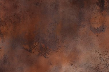 Paslı metal masa yüzey dokusunun işlenmiş kolajı. Pankart, arkaplan veya 3B haritalama için doku