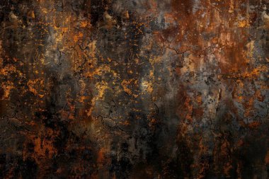 Siyah ve turuncu metal duvarların fotoğrafı. Arkaplan veya haritalama için arkaplan dokusu
