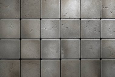 Gri mermer döşeme yüzey dokusundan işlenmiş kolaj. Pankart, arkaplan veya 3B haritalama için doku