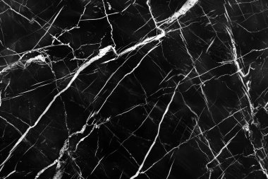 Siyah mutfak mermeri desenli beyaz damarlı bir fotoğraf. Arkaplan veya haritalama için arkaplan dokusu