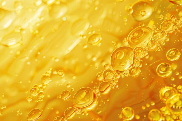 Photo of Natural resource sunflower oil substance texture close up. Food photo for backdrops or recipes