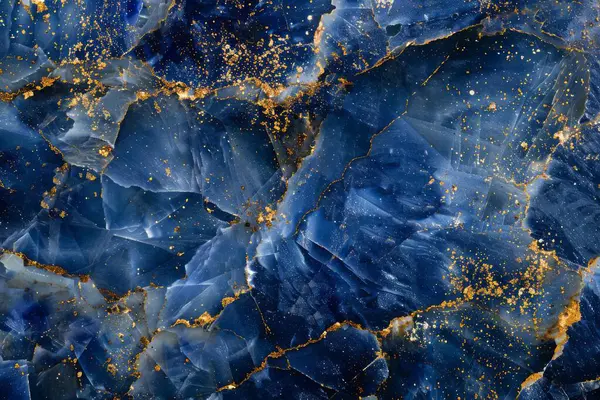 Donanma mavi akik mermer desenli ve altın damarlı fotoğraf. Arkaplan veya haritalama için arkaplan dokusu