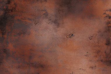 Paslı metal masa yüzey dokusunun işlenmiş kolajı. Pankart, arkaplan veya 3B haritalama için doku