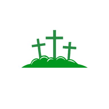 christian cross and jesus christ logo design. vector illustration of christ cross with cross and cross